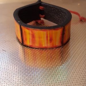 Hand Painted Leather Bracelet